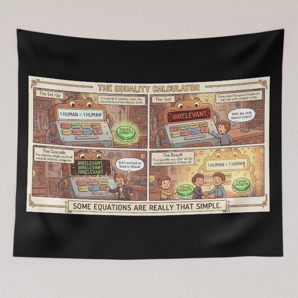 Item preview, The equality calculator: 1 person = 1 person designed and sold by Mianku | Für das Leben.