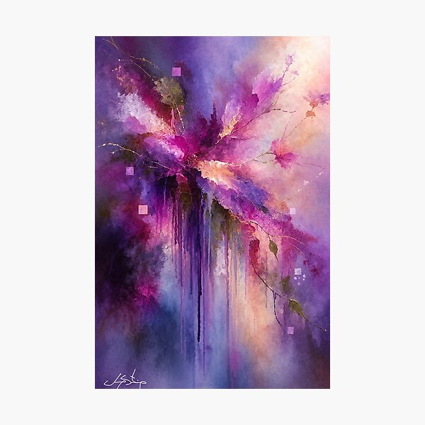 Item preview, Ethereal Symphony Purple Magenta Abstract Art designed and sold by Joey Santiago.