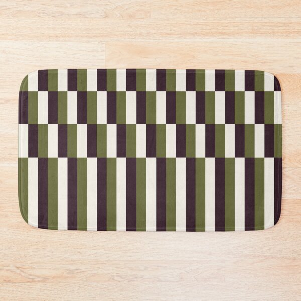 Item preview, Minimal Geometric Rectangles Lines 17 | Stripe Grid Olive Plum Cream designed and sold by MarleneCanto.