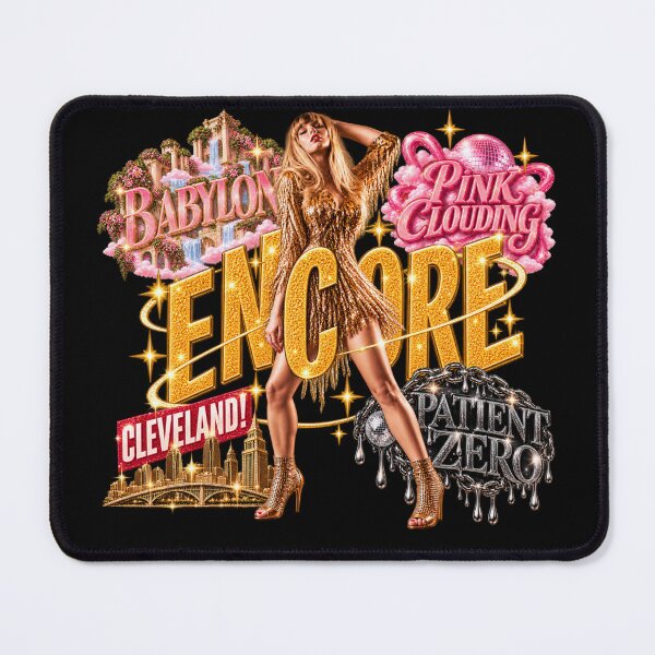 Item preview, TLOAS TaylorShowgirl Encore Edition Sticker  Babylon Pink Clouding Cleveland – Gold Glitter Encore Era Design designed and sold by taylorvinyls.