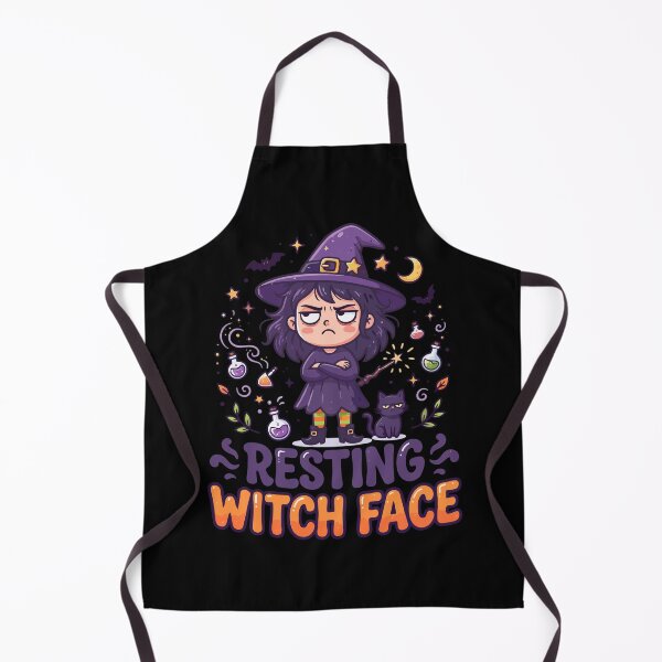 Item preview, Resting Witch Face Grumpy Cute Witch Graphic Art designed and sold by CreativeCrest.