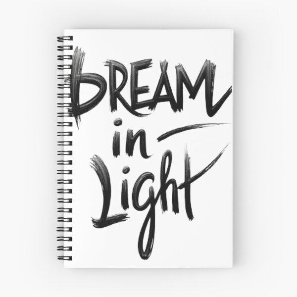 Item preview, DREAM IN LIGHT Black Ink Hand Lettering Design designed and sold by Qubivibe.