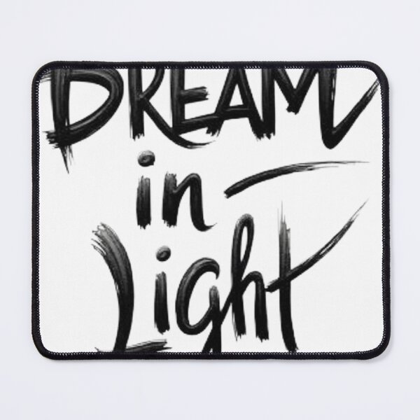 Item preview, DREAM IN LIGHT Black Ink Hand Lettering Design designed and sold by Qubivibe.