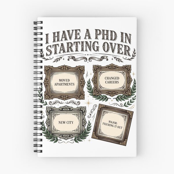 Item preview, I Have A PhD In Starting Over designed and sold by Hearth & Hue.