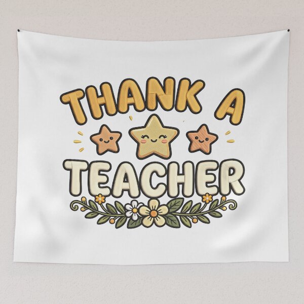 Item preview, Thank a Teacher Gratitude for Educators Message designed and sold by ArtDesignTp.