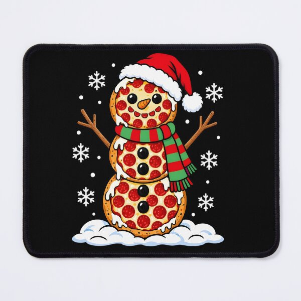 Item preview, Pizza Snowman - Santa Hat - Christmas Pizza Party - Funny designed and sold by clothesy7.