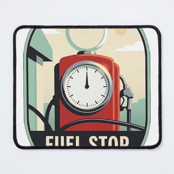 Item preview, Cherry Red Vintage Gas Pump Clock Dial Close Up Retro Fuel Stop Sticker designed and sold by DetourDgn.
