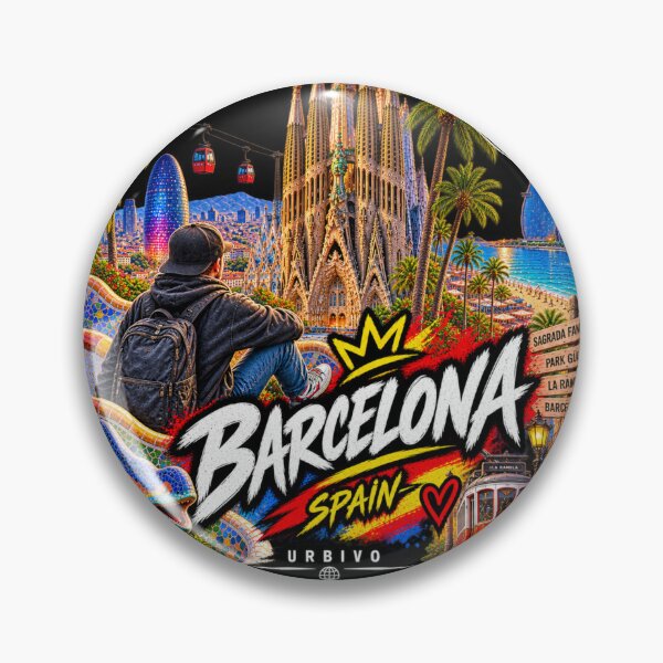 Item preview, Barcelona Spain – Sagrada Familia Street Art Travel Design designed and sold by URBIVO.