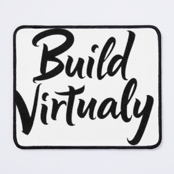 Item preview, Build Virtually - Bold Black Ink Typography designed and sold by Qubivibe.