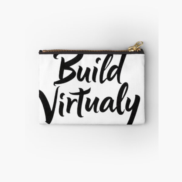 Item preview, Build Virtually - Bold Black Ink Typography designed and sold by Qubivibe.