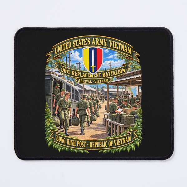 Item preview, Army - 90th Replacement Bn, United States Army - Vietnam - Long Binh- Arrival Vietnam - 3D - Enhanced designed and sold by Military Insignia Products.