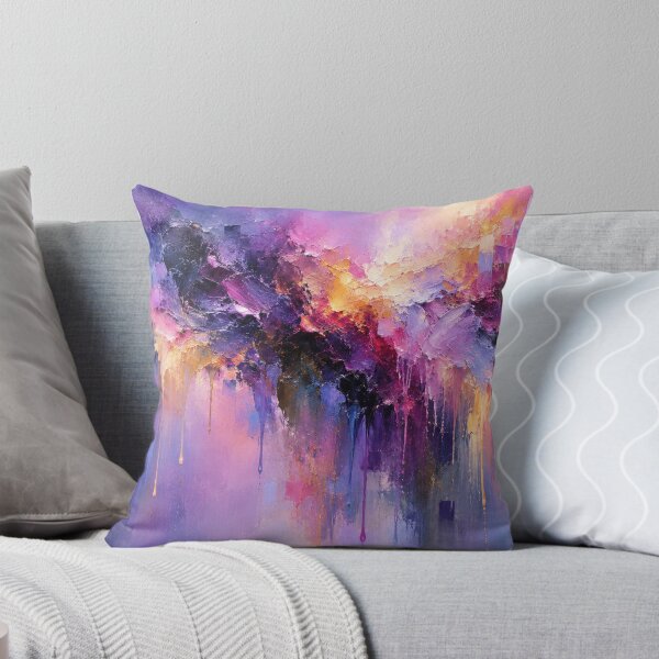 Item preview, Celestial Euphoria | Vibrant Purple & Gold Impasto Abstract designed and sold by Joey Santiago.