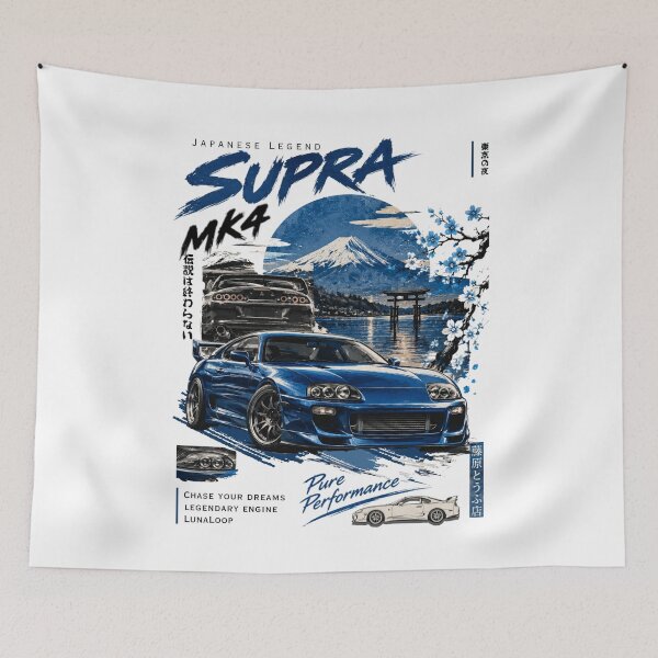 Item preview, Japanese Street Racing Legend – 90s JDM Sports Car Retro Poster designed and sold by LunaLoop.