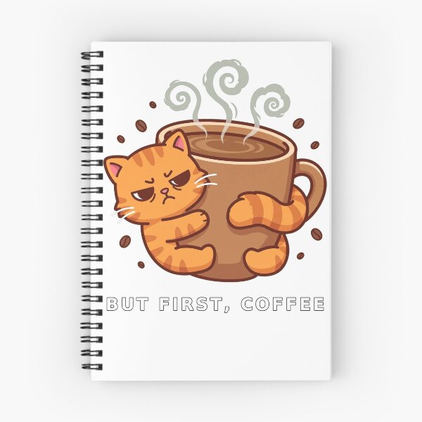 Item preview, But First Coffee Grumpy Cat Funny Design designed and sold by FYANSU.