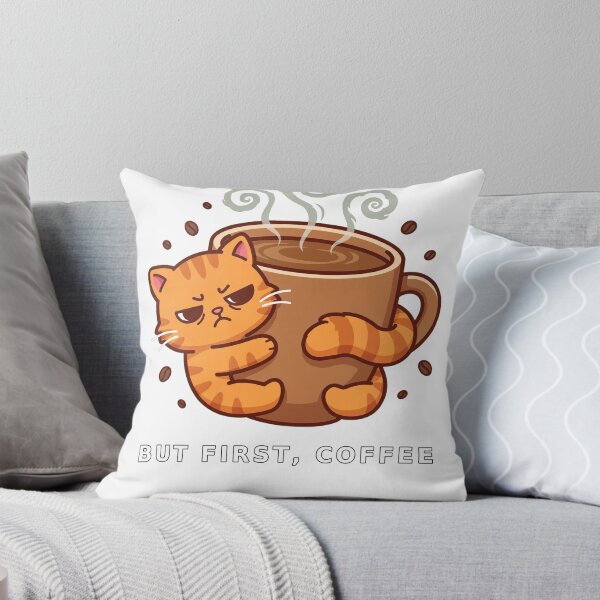 Item preview, But First Coffee Grumpy Cat Funny Design designed and sold by FYANSU.
