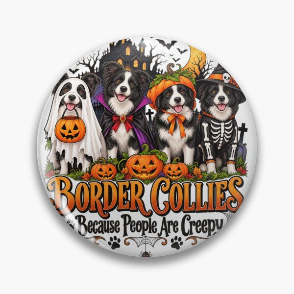 Aperçu de l'œuvre Fête costumée d'Halloween pour les Border Collies créée et vendue par ROUX-ART.