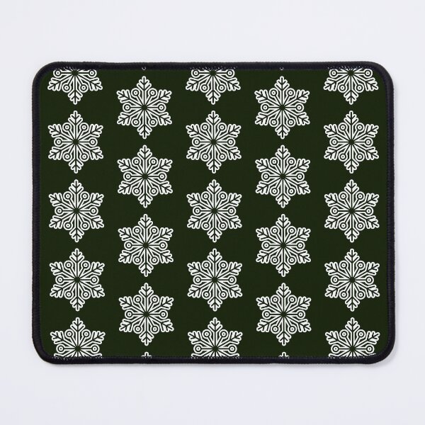 Item preview, Winter Snowflake Black Forest Green Seamless Pattern Art designed and sold by Jyoti Digital Artist.