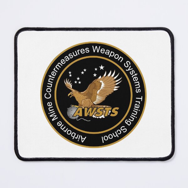 Item preview, US Navy Airborne Mine Countermeasures Weapon Systems Training School AWSTS Emblem    designed and sold by CharlieDesings.