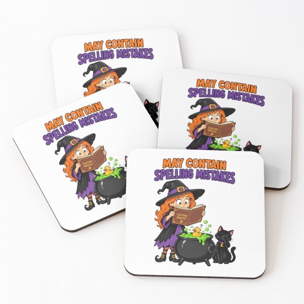 Item preview, May Contain Spelling Mistakes Funny Witch Halloween Design. designed and sold by The-T-In-Retro.
