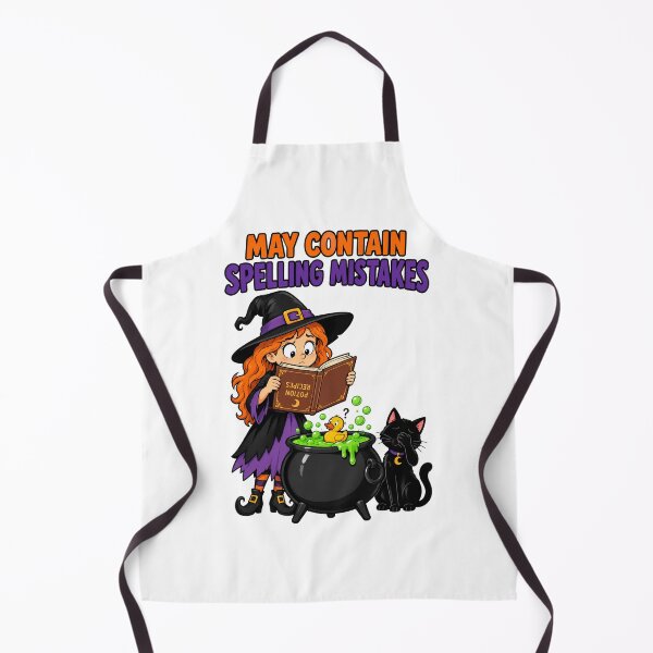 Item preview, May Contain Spelling Mistakes Funny Witch Halloween Design. designed and sold by The-T-In-Retro.