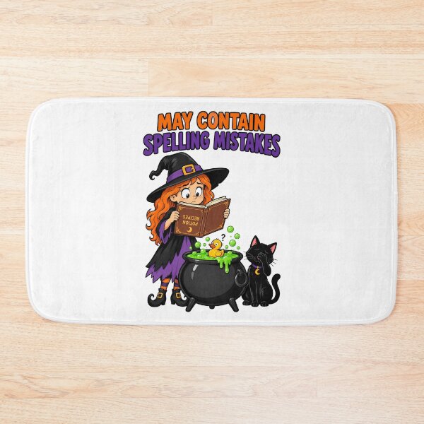 Item preview, May Contain Spelling Mistakes Funny Witch Halloween Design. designed and sold by The-T-In-Retro.