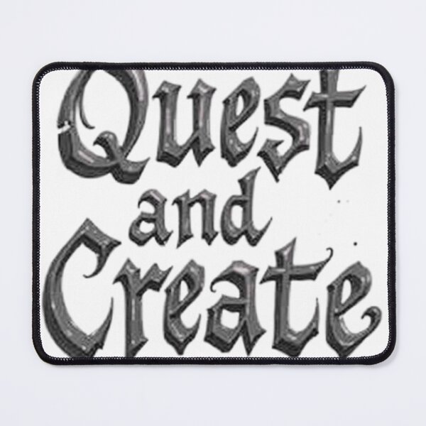 Item preview, Quest and Create - Bold Black Ink Typography Design designed and sold by Qubivibe.