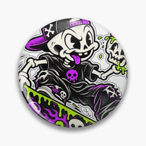 Item preview, Bone to Be Wild Skater Skeleton T-Shirt Design - Skate or Haunt Halloween Graphic designed and sold by KIDEnia.