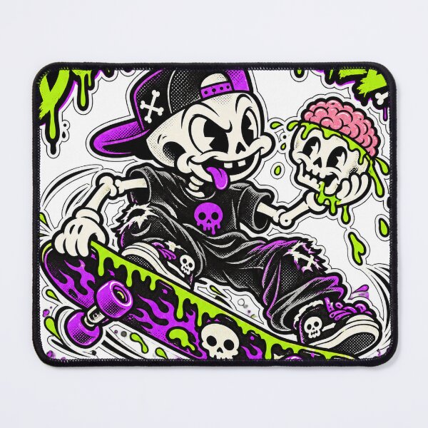 Item preview, Bone to Be Wild Skater Skeleton T-Shirt Design - Skate or Haunt Halloween Graphic designed and sold by KIDEnia.