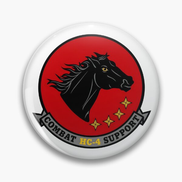 Item preview, US Navy HC-4 Helicopter Combat Support Squadron Black Stallions Emblem    designed and sold by CharlieDesings.