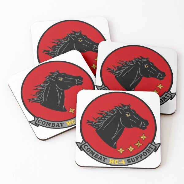 Item preview, US Navy HC-4 Helicopter Combat Support Squadron Black Stallions Emblem    designed and sold by CharlieDesings.