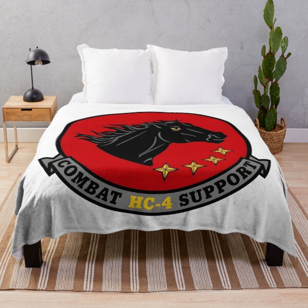 Item preview, US Navy HC-4 Helicopter Combat Support Squadron Black Stallions Emblem    designed and sold by CharlieDesings.