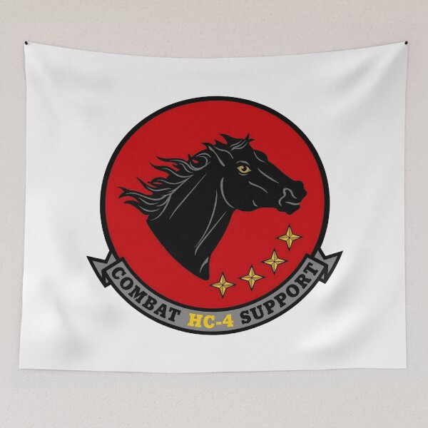 Item preview, US Navy HC-4 Helicopter Combat Support Squadron Black Stallions Emblem    designed and sold by CharlieDesings.