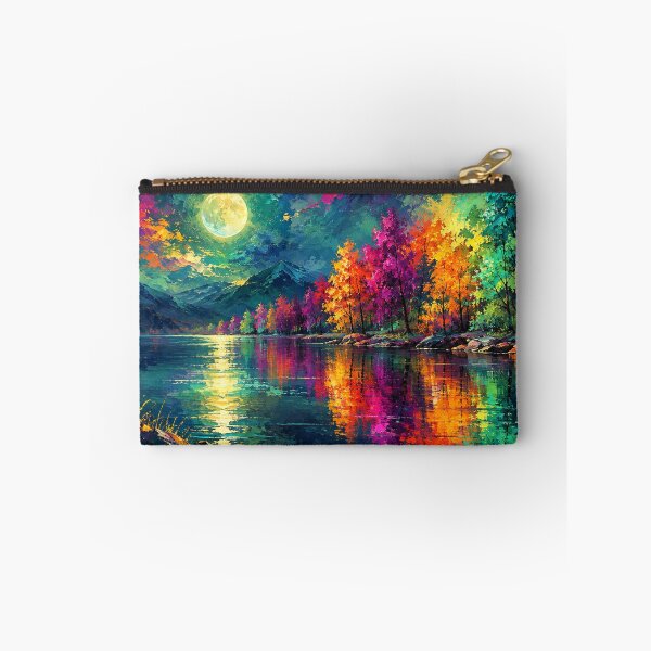 Item preview, Midnight Symphony of Colors Vibrant Landscape Art Print by Joey Santiago Fine Art designed and sold by Joey Santiago.
