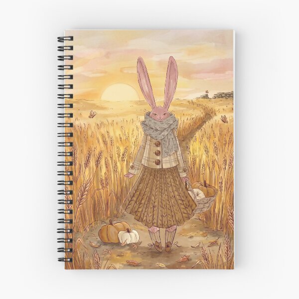 Item preview, Rabbit with Pumpkins in Wheat Field designed and sold by Merli7.