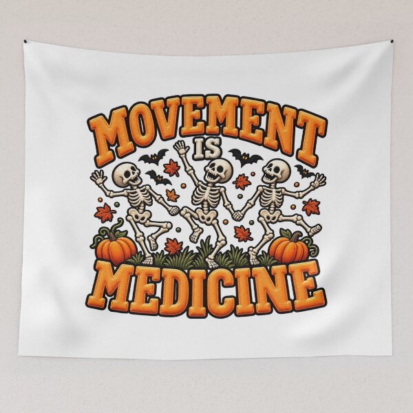 Item preview, Movement Is Medicine Halloween Skeleton Workout designed and sold by ArtDesignTp.