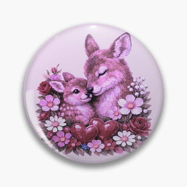 Item preview, Cute Deer Couple Hearts Floral Love designed and sold by the artedivino.