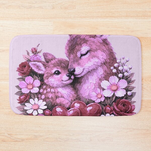 Item preview, Cute Deer Couple Hearts Floral Love designed and sold by the artedivino.