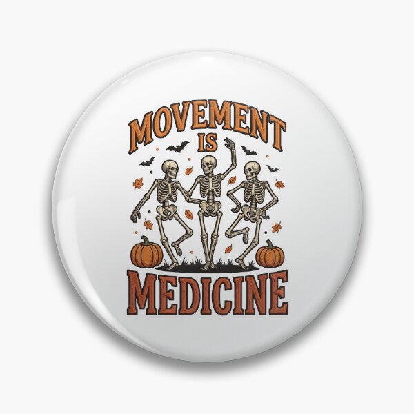 Item preview, Fitness Movement Is Medicine Halloween Skeletons designed and sold by ArtDesignTp.