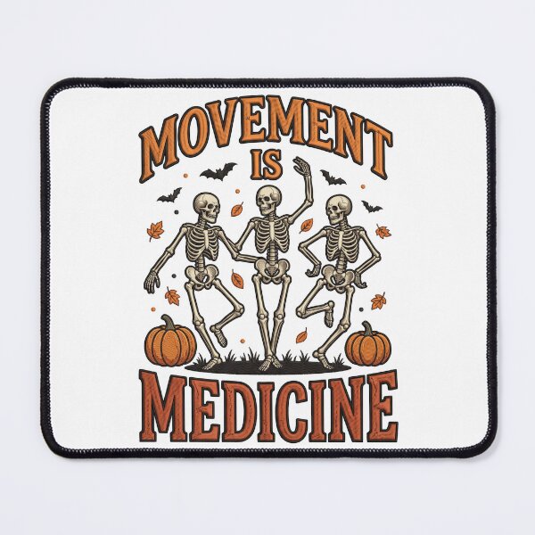 Item preview, Fitness Movement Is Medicine Halloween Skeletons designed and sold by ArtDesignTp.