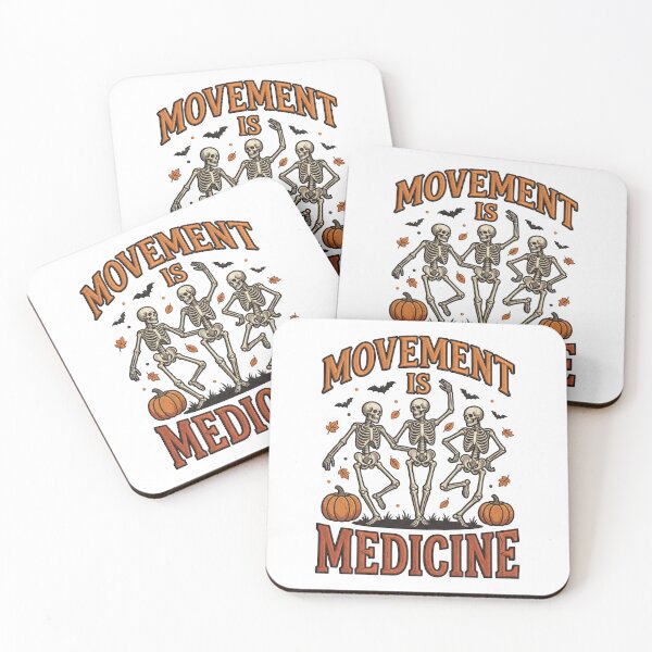 Item preview, Fitness Movement Is Medicine Halloween Skeletons designed and sold by ArtDesignTp.