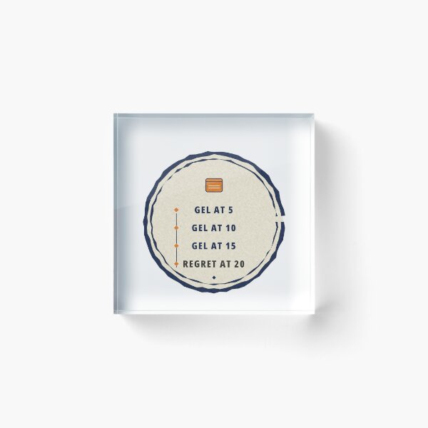 Item preview, Gel at 5 Gel at 10 Gel at 15 Regret at 20 designed and sold by thestevebro.