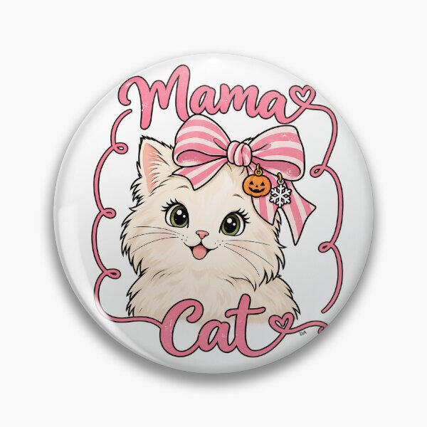 Item preview, Mama Cat Halloween Shirt, Cute Cat Mom Tee, Pink Bow Kitty Shirt, Spooky Cat Lover Gift, Fall Cat Mom T-Shirt designed and sold by DesignArtist.ia.