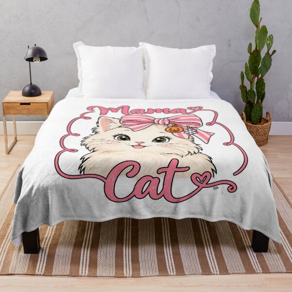 Item preview, Mama Cat Halloween Shirt, Cute Cat Mom Tee, Pink Bow Kitty Shirt, Spooky Cat Lover Gift, Fall Cat Mom T-Shirt designed and sold by DesignArtist.ia.