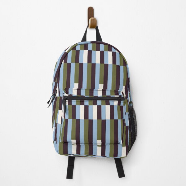 Item preview, Minimal Geometric Rectangles Lines 17 | Stripe Grid Olive Plum Powder Blue designed and sold by MarleneCanto.