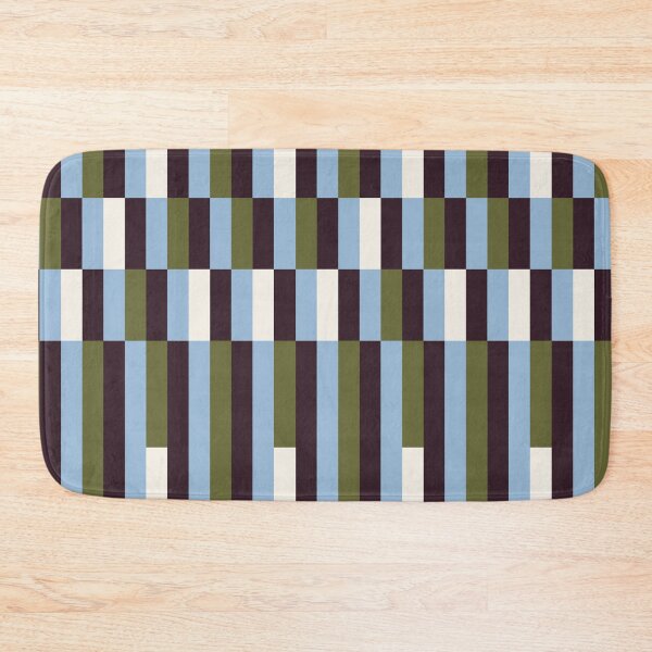 Item preview, Minimal Geometric Rectangles Lines 17 | Stripe Grid Olive Plum Powder Blue designed and sold by MarleneCanto.
