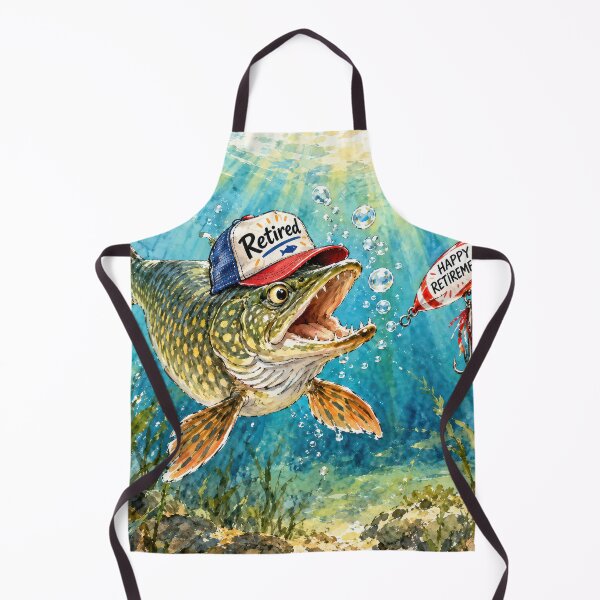 Item preview, Northern Pike Wearing a Retired Cap designed and sold by Maria Dryfhout.