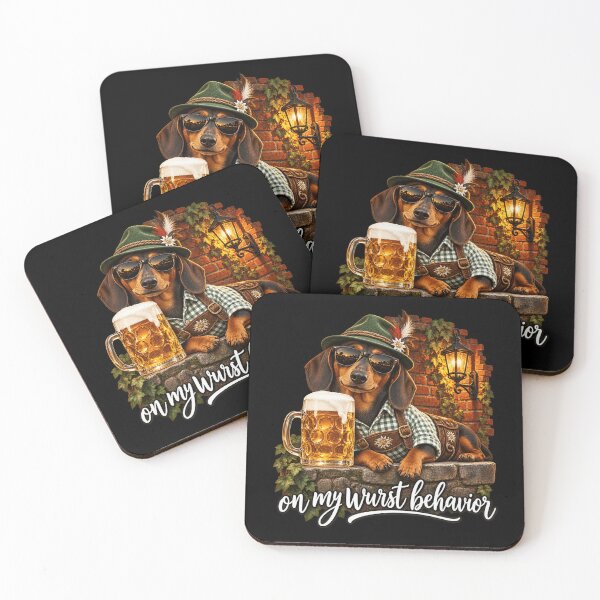 Item preview, Dachshund Beer Humor | On My Wurst Behavior designed and sold by ROUX-ART.
