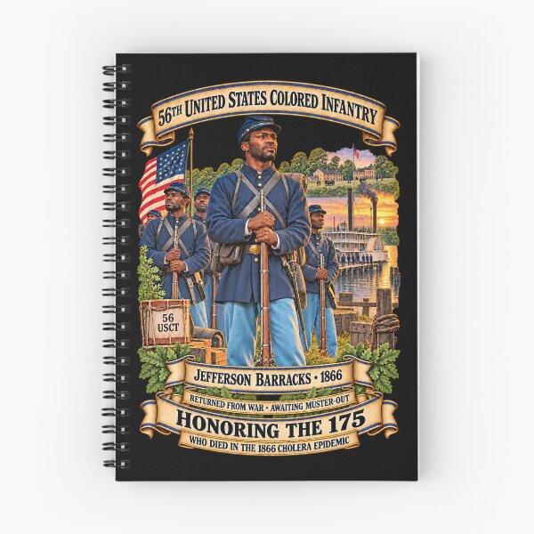 Item preview, Army - 56th USCT Infantry - Jefferson Barracks, MO, Honoring the 175 - Died of Cholera - 3D - Enhanced designed and sold by Military Insignia Products.
