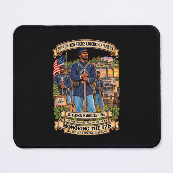 Item preview, Army - 56th USCT Infantry - Jefferson Barracks, MO, Honoring the 175 - Died of Cholera - 3D - Enhanced designed and sold by Military Insignia Products.