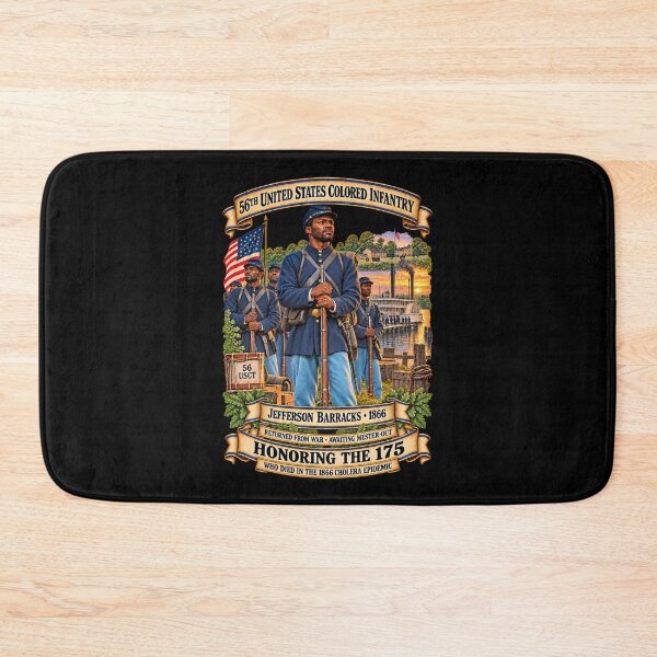 Item preview, Army - 56th USCT Infantry - Jefferson Barracks, MO, Honoring the 175 - Died of Cholera - 3D - Enhanced designed and sold by Military Insignia Products.
